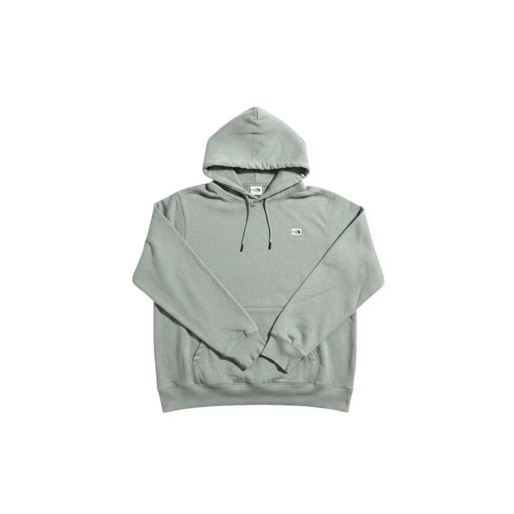 The North Face Heritage Patch Hoodie L Sage Green Pullover Fleece Men